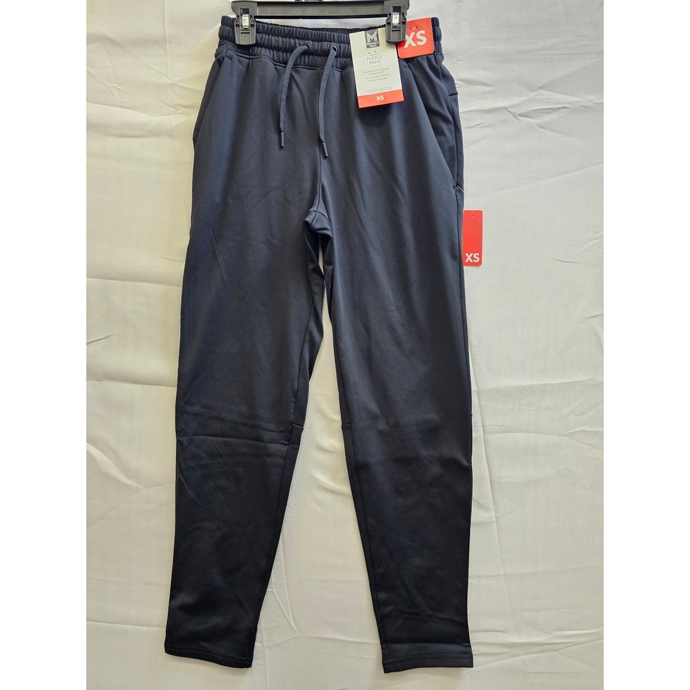 Member's Mark Mens Fleece Pant Black Athletic Joggers XS‎ Recycled Polyester